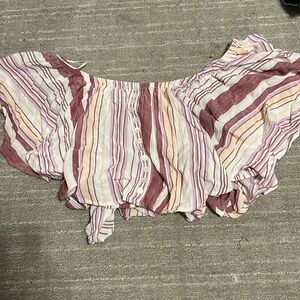 Western Style Off the Shoulder Crop Top